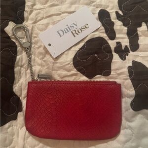 Daisy Rose Red Textured Wallet